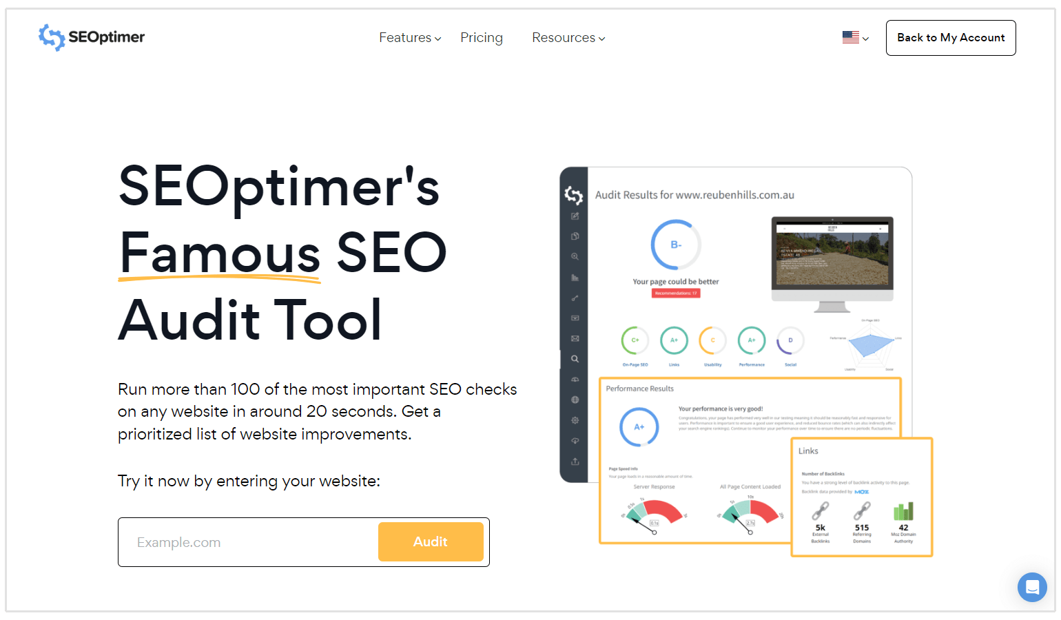 herramienta de auditoría SEO seoptimer